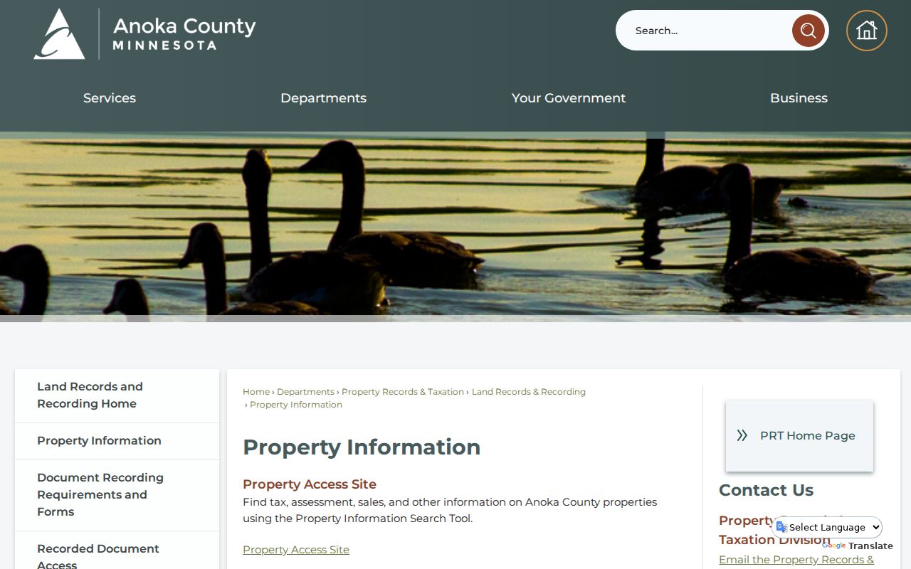 Blaine residents directory Anoka County property information portal