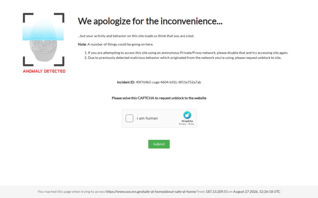 Blaine neighbors privacy guidance from Minnesota Safe at Home